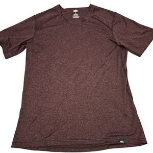 REI CoOp Short Sleeve Performance TShirt Large Dark Red Athletic Outdoors Active